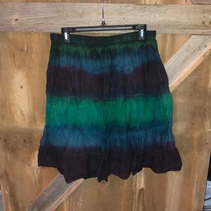 Colorful striped skirt